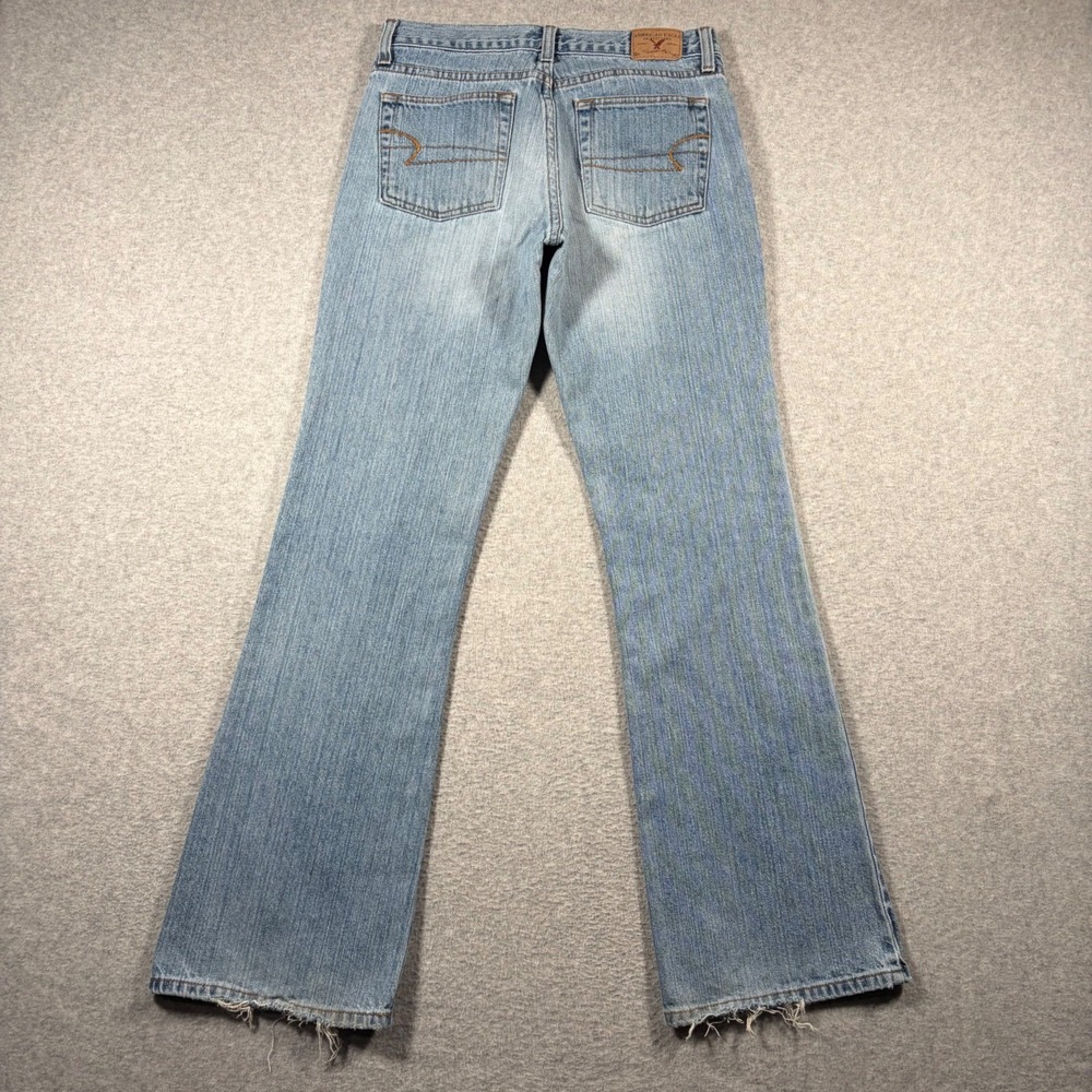 Y2K American Eagle Favorite Fit Jeans Women 4 Regular Blue Bootcut (Fits 28)